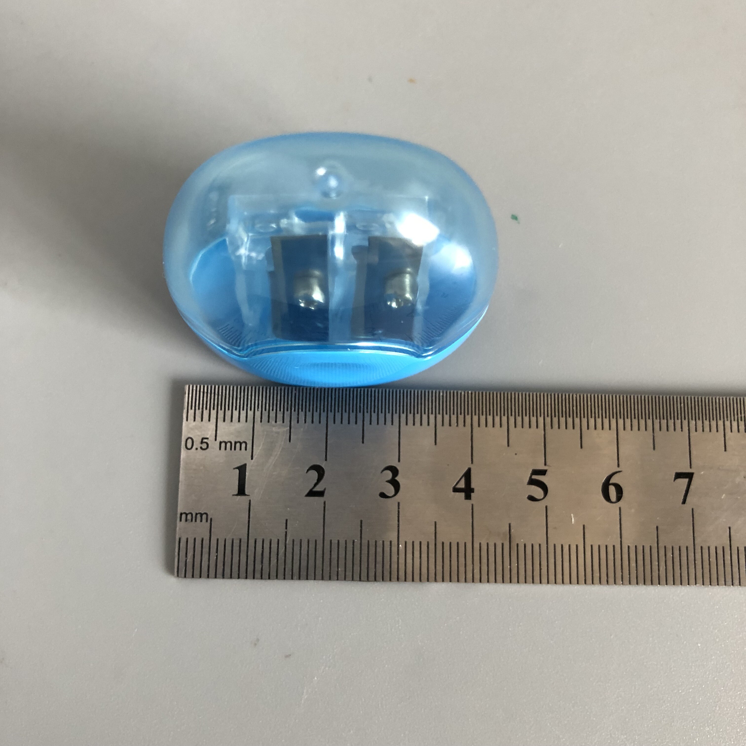 Students Colored Plastic Double-Hole Sharpener with Custom Logo
